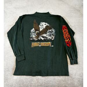 Harley Davidson Long Sleeve Graphic Tee Eagle Mountain Single Stitch